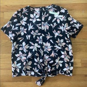 NWT Madewell Front Tie Blouse